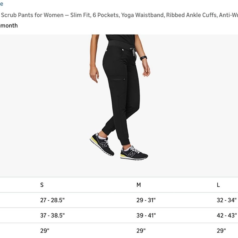 Figs Black Jogger Scrub Pants Black Technical Collection Apparel - Picture 7 of 11